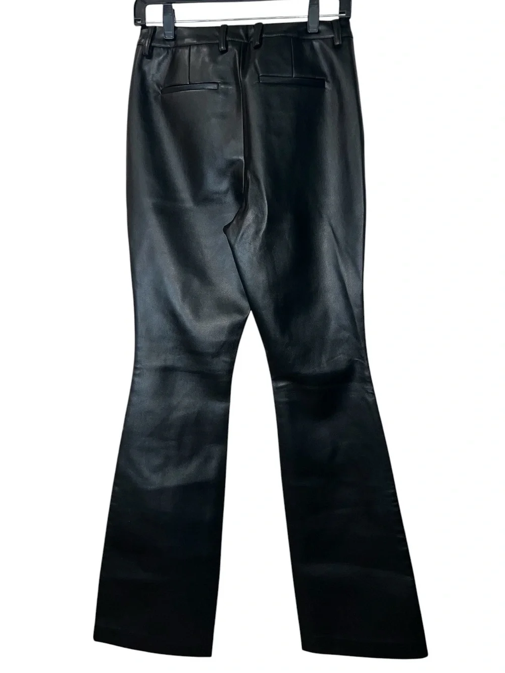 SER.O.YA Ronja Vegan Leather Trouser Black Flare Pants 4621-14 Size 2 NWT - Picture 10 of 16